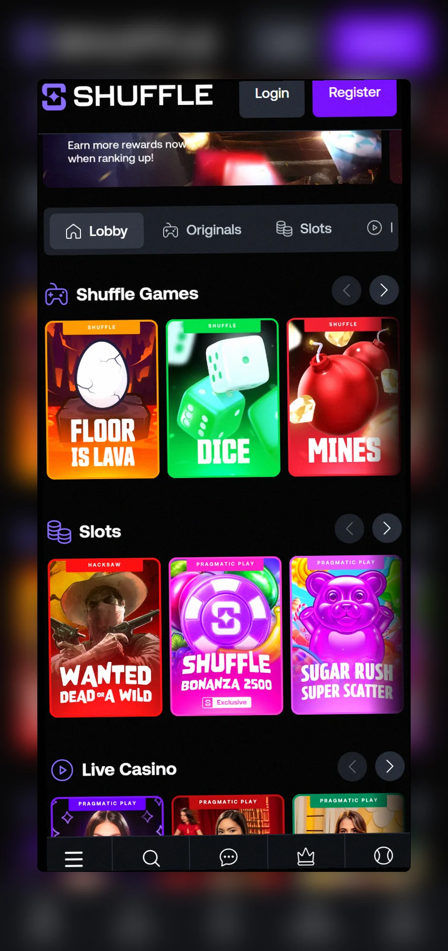 Shuffle Casino mobile United Kingdom